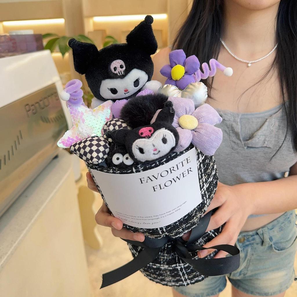 Creative Plush Cartoon Doll Bouquet Finished Birthday Gift For Girlfriend Valentine's Day Gift