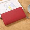 Einfache Leder Damen Geldbörse Herren Lang Reißverschluss Geldklammer Geldbörse Unisex Große Kapazität Kartenhalter Clutch