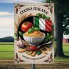 Vintage Italian Metal Sign Wall Decor for Cafe Bar Kitchen Garden Bathroom