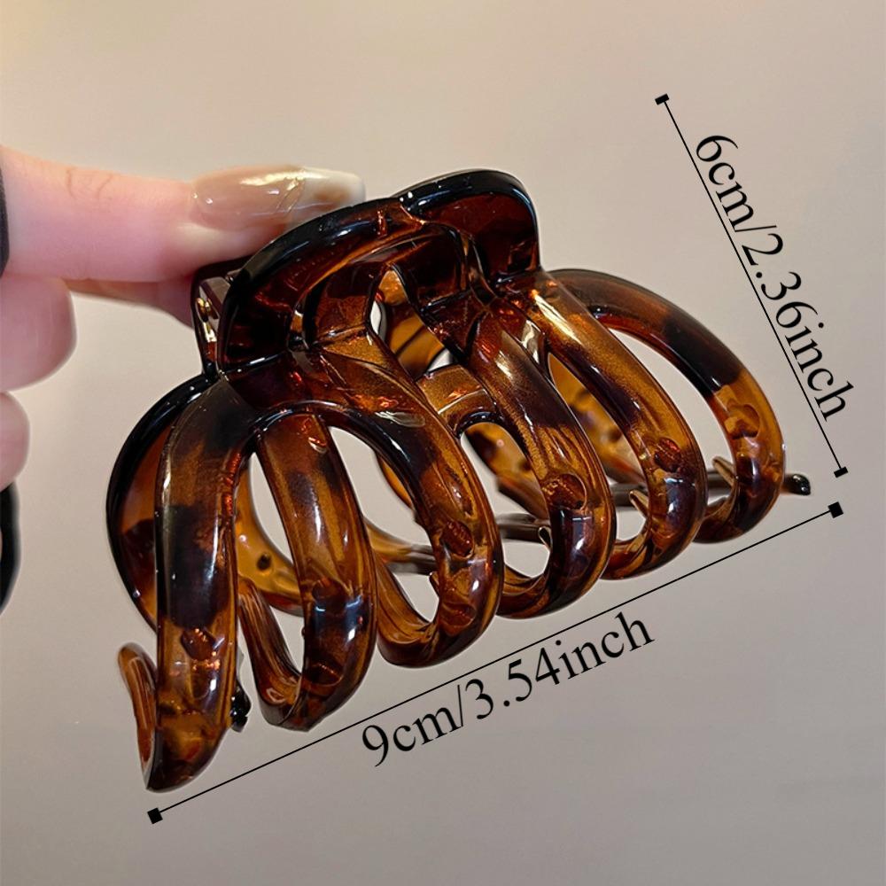 Updo French Style Pumpkin Hair Claw Large Cute Hair Grab Temperament 9cm/3.54inch Shark Clip Female