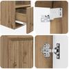 Bathroom Cabinet Set 3 Pcs. Artisan Oak 129 X 41 X 79.5 Cm
