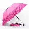 Vintage Lolita Folding Umbrella Thickened Anti-UV Protection Lace Sun Umbrella Photo Props Portable Princess Female Parasol