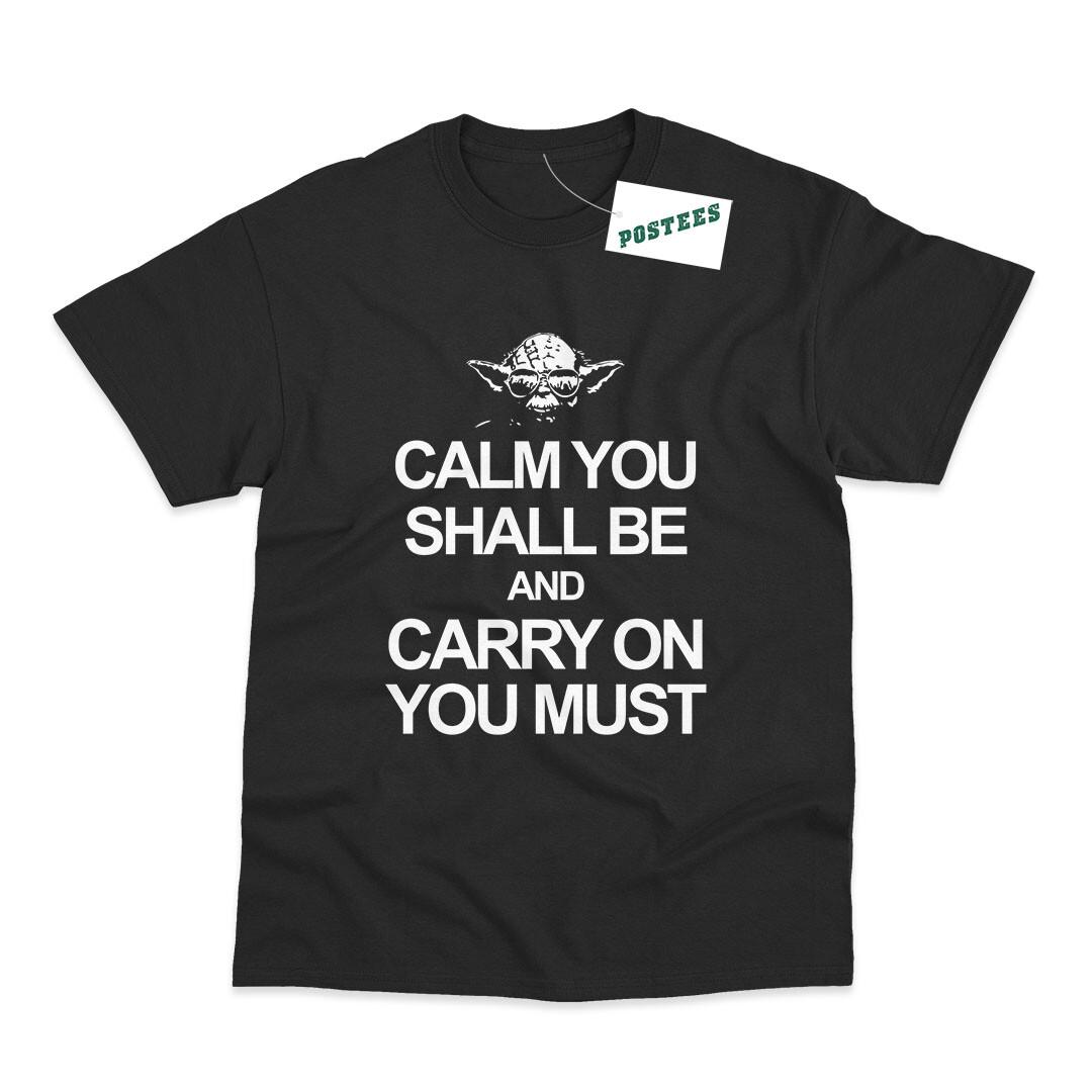 26 Keep Calm Yoda Funny Joke Inspired by Star Wars Printed T-Shirt Unisex T-Shirt XXXL
