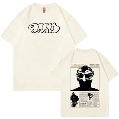 Rapper Mf Doom Grafik T-Shirt Madvillainy Metal Musik Album T-Shirt Herren Damen Punk Vintage Übergroßes Baumwoll-T-Shirt Streetwear