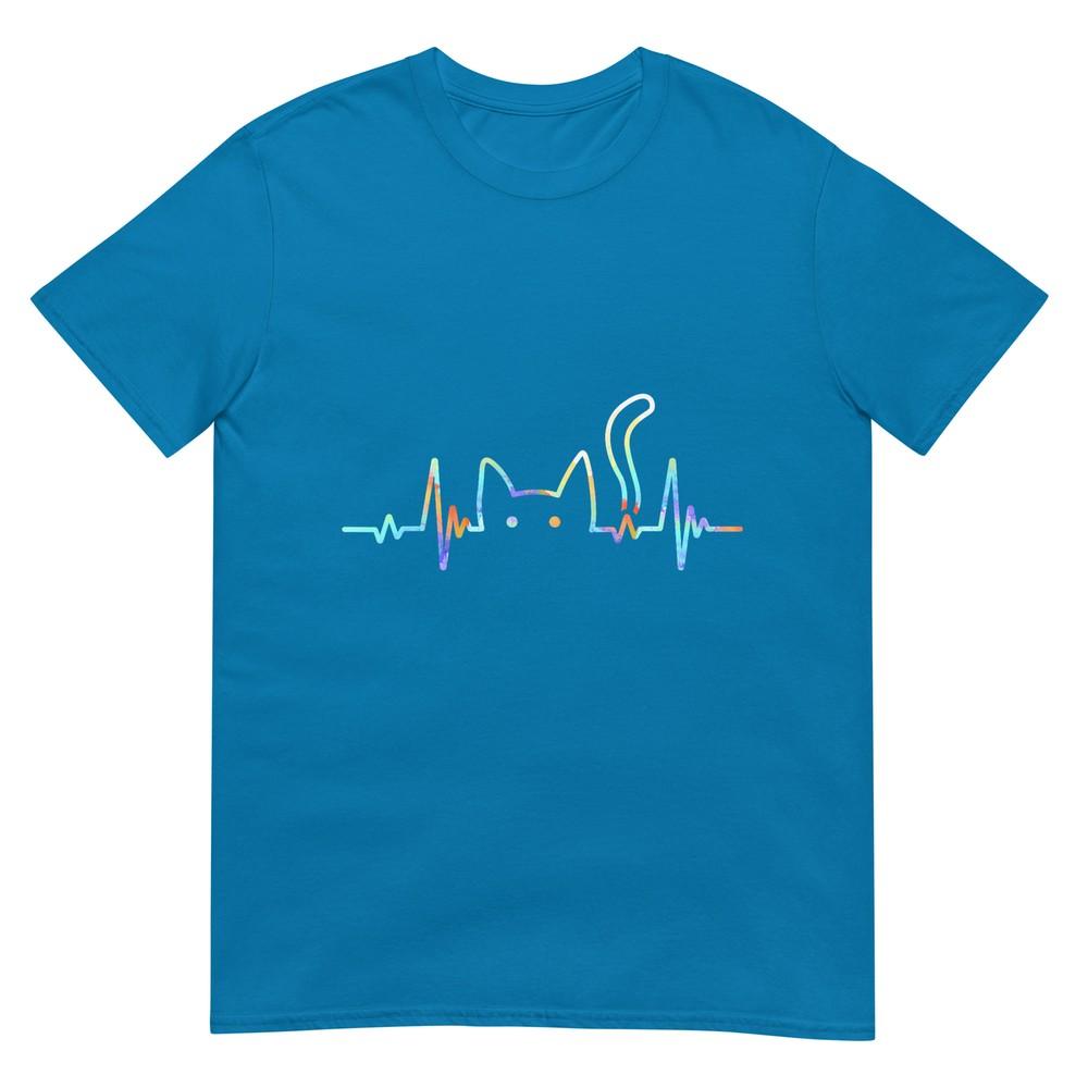 Heartbeat Cat Lover Animal Silhouette Cute Cat Tshirt