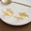 4pcs Restaurant Harvest Festival Golden Wheat Napkin Ring Thanksgiving Napkin Buckle Metal Napkin Ring