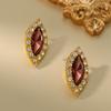 Vintage Necklace Earring Set Niche Design Fashionable Personality Plated With Real Gold