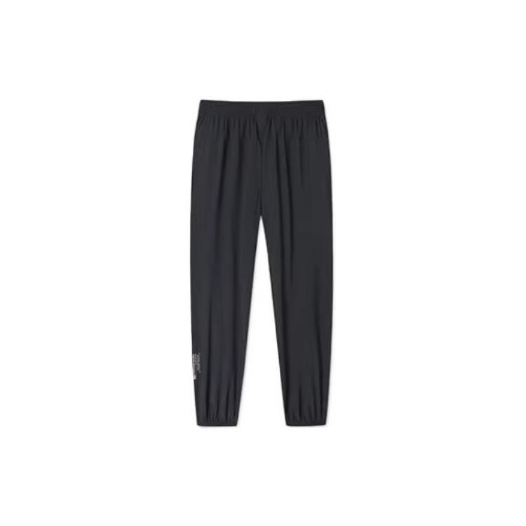 Anta Knitted Sweatpants Men's Black Moderate Cuffed Pants 152227329-1