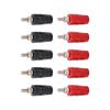 5 Pairs Speaker Banana Plugs Gold Plated Closed Screw Type Plug for Speaker Wire Home Theater Wall Plates