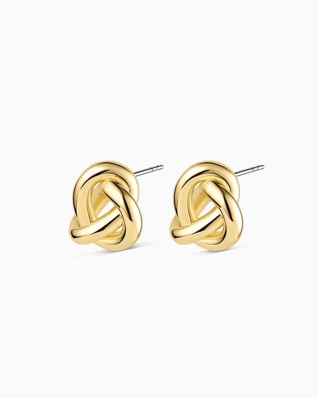 Exquisite 18K Gold Plated Irregular Stripe Ear Studs with European-American INS Design