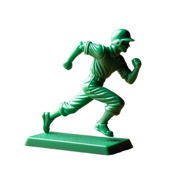 

Green Baseball Player Figurine Pitcher Catcher Fielder Baseball Soldier Statue Sculpture Model