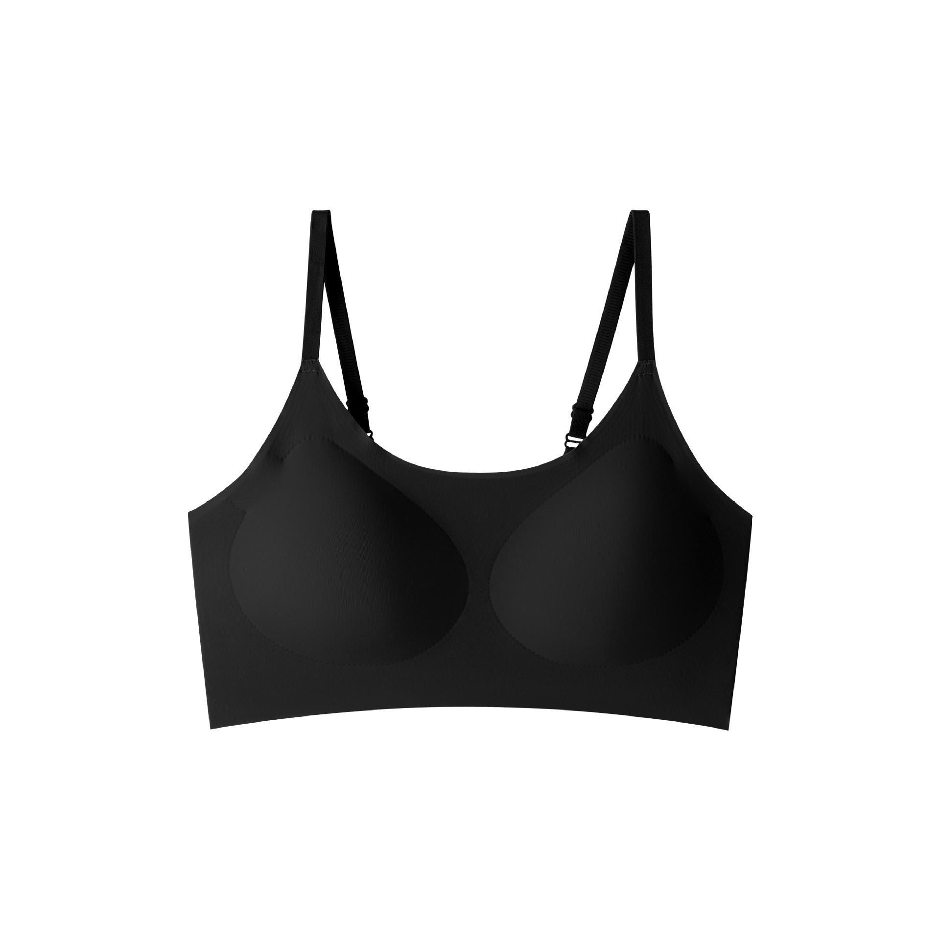 Seamless Ice Silk Wire-Free Bra with Adjustable Straps and Beautiful Back Large