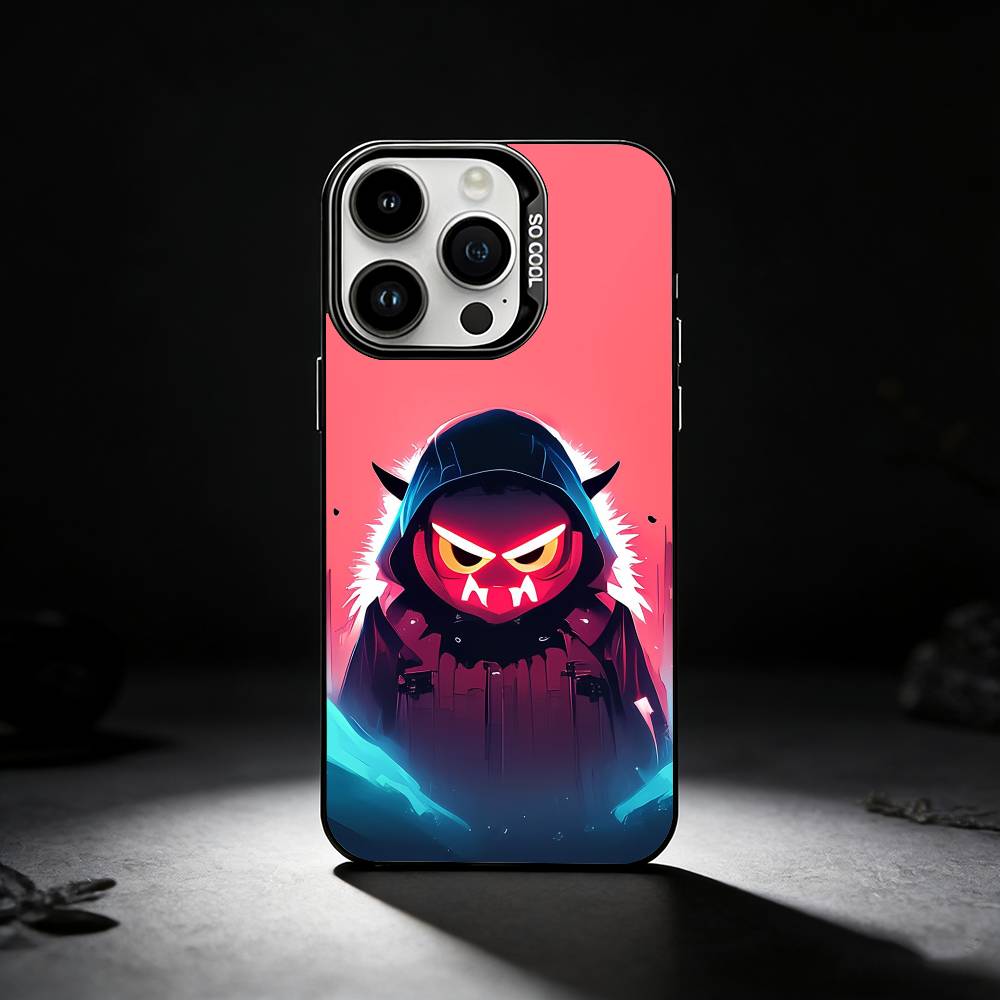 Cool Masked Guy Phone Case For iPhone 17,16,15,14,13,12,11 Plus,Pro Max,XS,Colored silver phone case iPhoneXSMAX