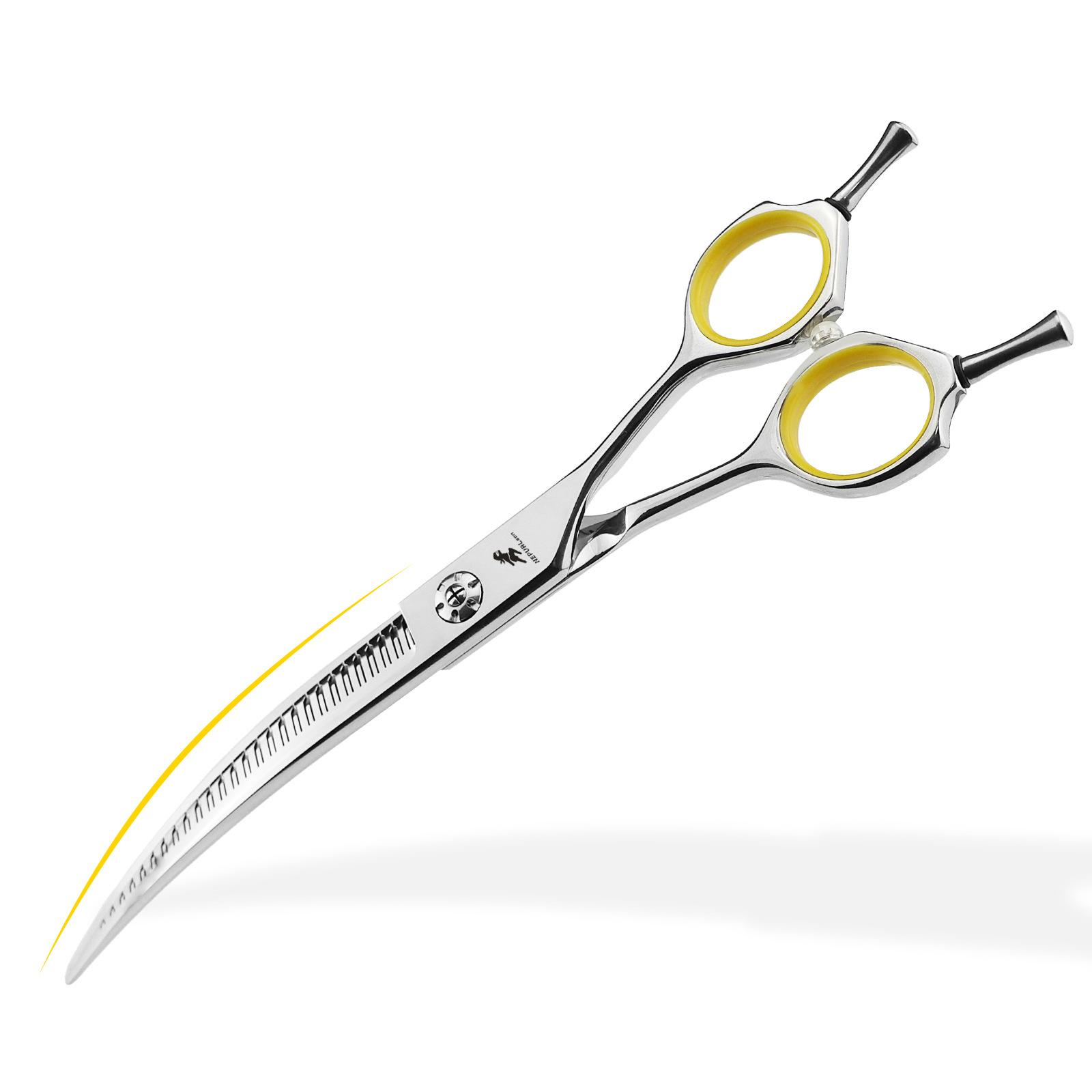 7.5-Inch Curved Magic Natural Thinning Professional-Grade Pet Grooming Clipper