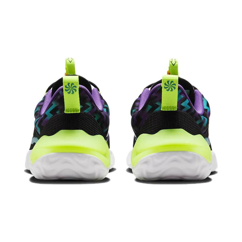 Nike Run Flow SE GS Black Teal Nebula Volt Kids Sneakers White DZ4490-001