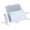 28 Separate Grids Beads Storage Case Transparent Nail Decoraations Storage Box Removable Washable Portable Plastic Nail Art Tool