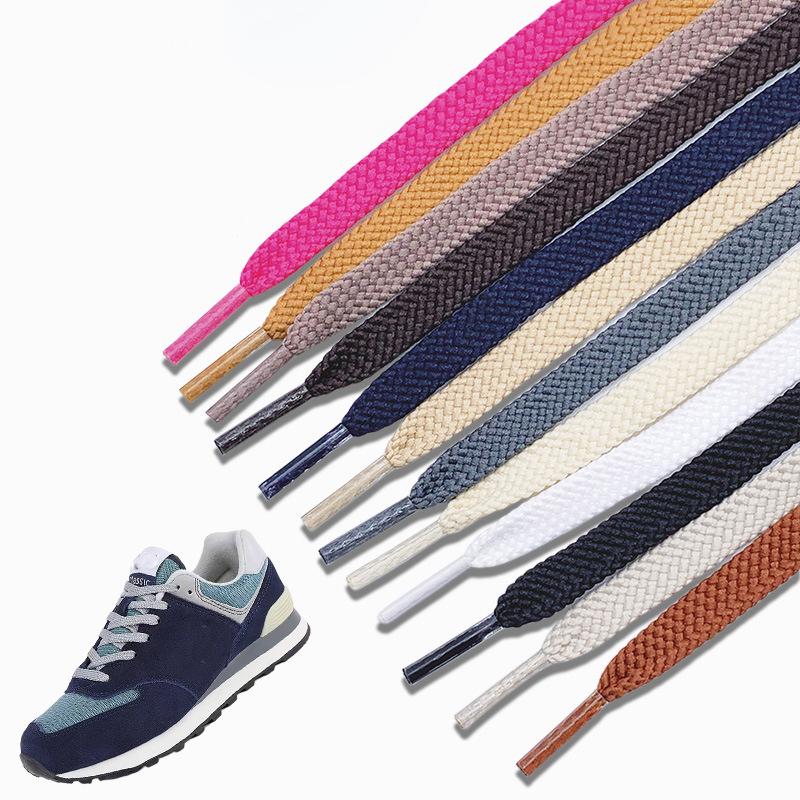 Einfarbige Flach geflochtene Schnürsenkel, Strapazierfähige Polyester Ersatzschnürsenkel, Modische Schnürsenkel für Sneaker, Sport- & Freizeitschuhe