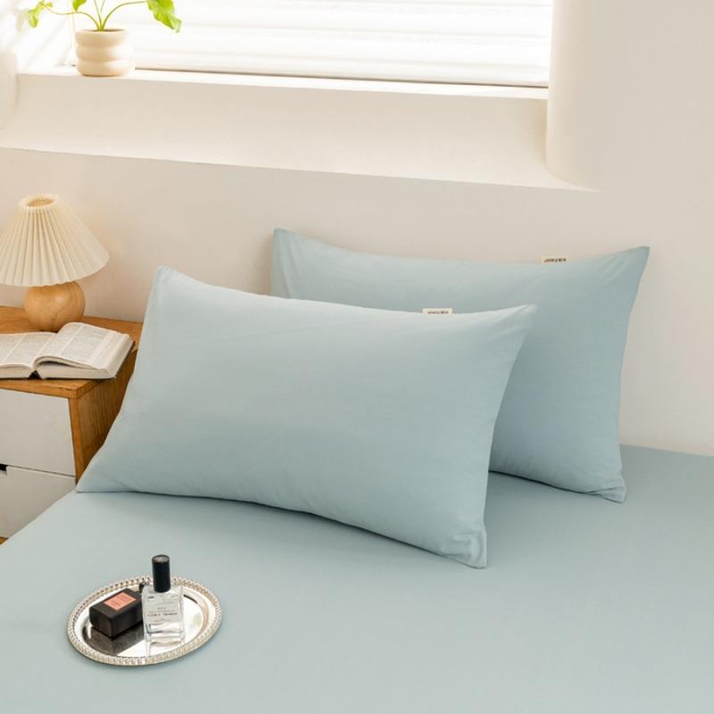 Class A pure cotton washed cotton yarn-dyed series single pillowcase solid color simple no bed sheet 48x74cm pillowcase