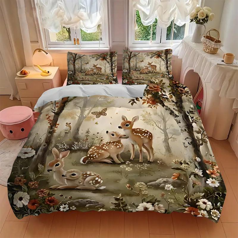 3pcs Anime Cartoon Design Comforter Set with One Quilt Cover and Two Pillowcases (No Core) - Home Decor, Festival Gift, Polyester Fabric, Suitable for