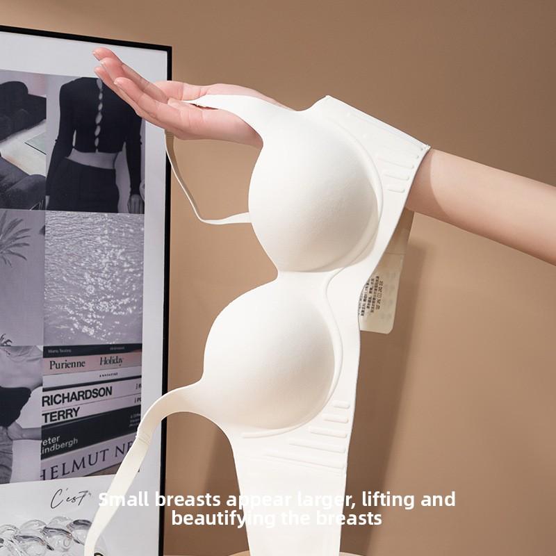 Sexy Seamless Half Cup Bra for Small Bust, Push Up Enhance Uplift Anti-Sagging Side Support Women's Lingerie