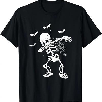 Halloween Schelet Craniu Cutie Toracică Dab Dans Dab Tricou Băieți Bărbați
