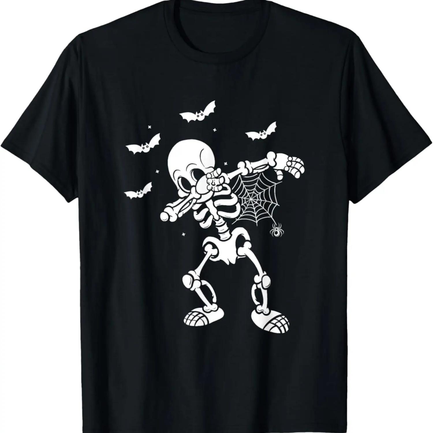 

Halloween Dabbing Skeleton Skull Rib Cage Dab Dance Boys Men T-Shirt S чёрный