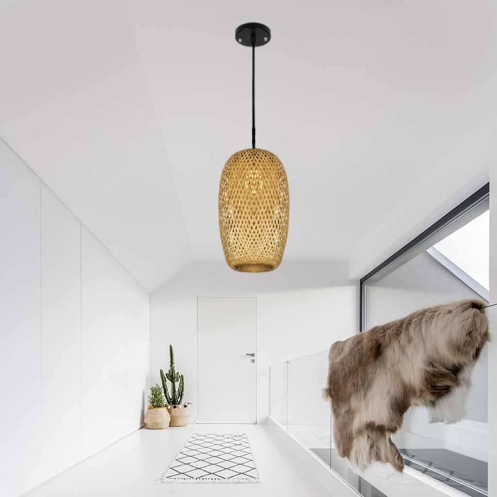Bamboo Lamp Shades Weave Hanging Light Ceiling