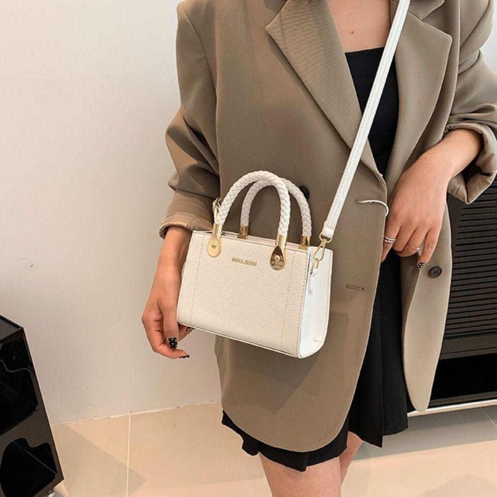 PU Leather Women Shoulder Bag Korean Style Small Square Bag Ladies Mini Crossbody Bag  Girls