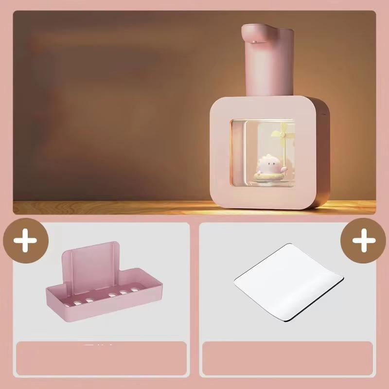 

Soap dispenser 1PC intelligent automatic sensor children s electric foam hand sanitizer wall mounted desktop 400ML рожевий