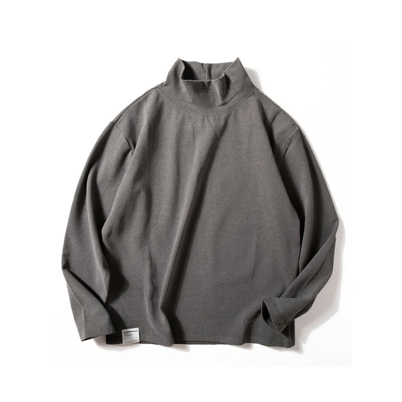 Double-Sided Fleece Turtleneck Base Layer Men's Autumn and Winter Basic Versatile Long-Sleeve T-Shirt Casual Warm Base Layer Thermal Top