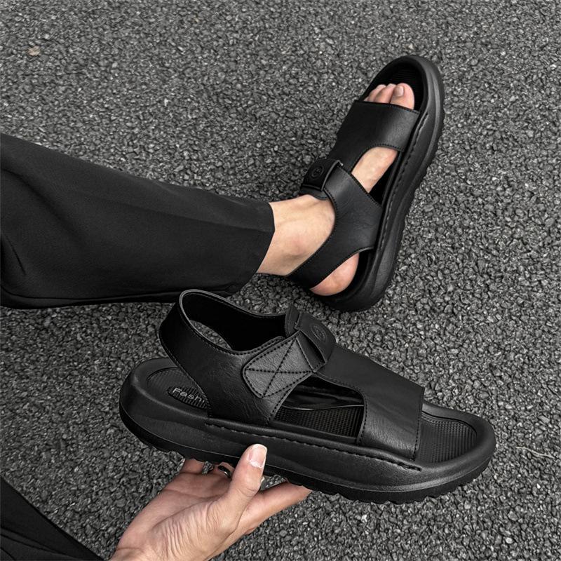 Neues Sommer-Tragegefühl weichsohlige Wading-Fahr-Doppelzweck-Freizeitkleidung verschleißfest kühl Slipper Strandschuhe 651202-J