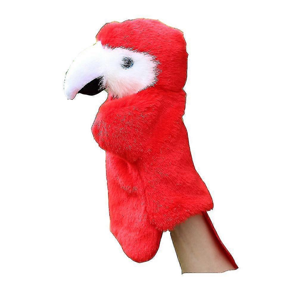 Red Parrot Children Hand Puppet Plush Stuffed Toy N