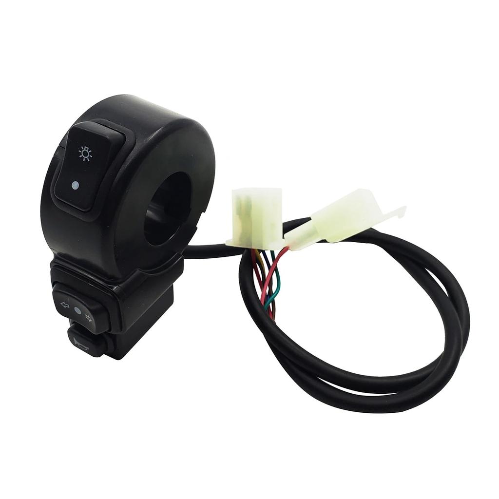 3 in 1 Motorradschalter, Elektro-Fahrrad, Roller, ATV, Quad, Licht, Blinker, Hupe, Ein-/Aus-Taste für 22 mm Durchmesser, Lenker, Motorrad