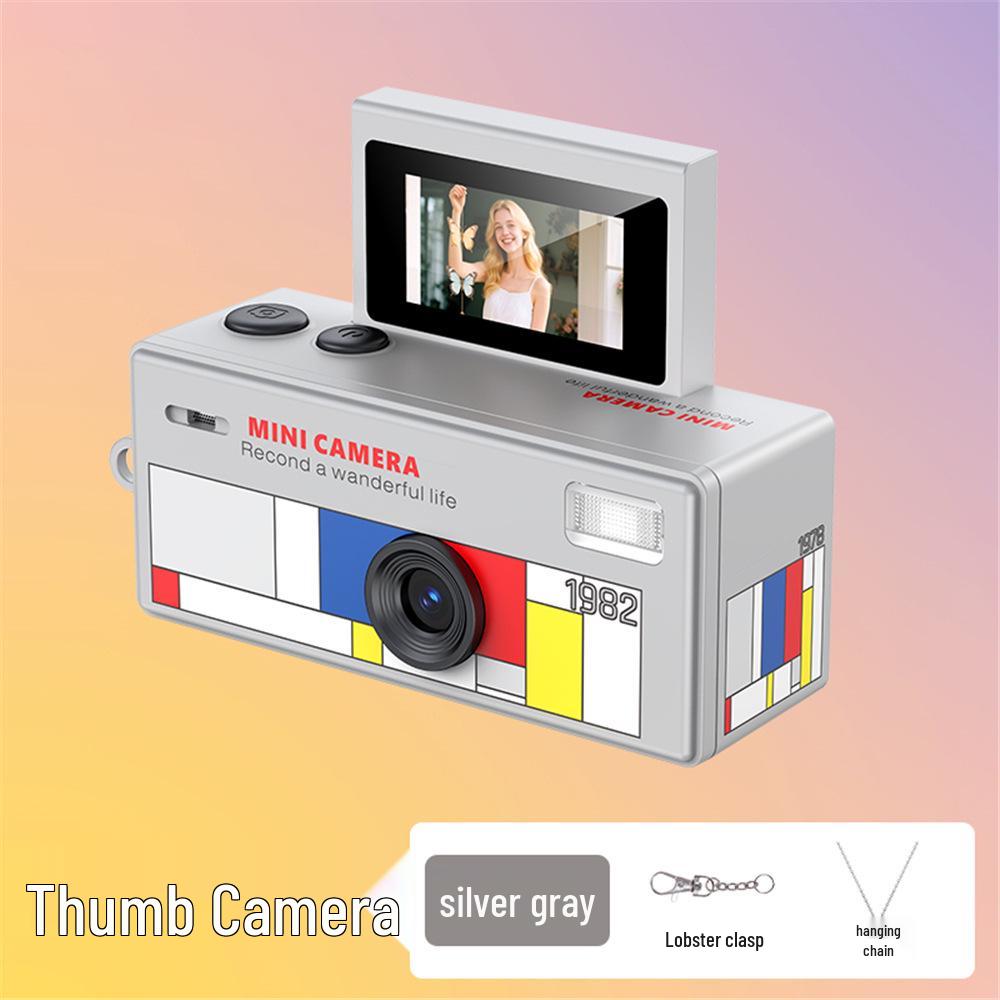 New Cross-Border Flip Screen Thumb Camera: Video Recorder for Students & Kids