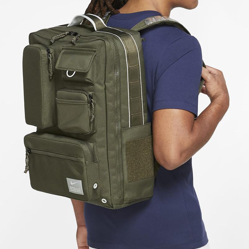 Nike Fabric Backpack Regular Unisex Khaki Green / Mica Green (Unisex) Backpacks CK2656 325