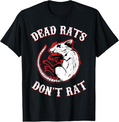 Tote Ratten petzen nicht Lustige Ratte Schwarzer Humor Sarkasmus Distressed T-Shirt