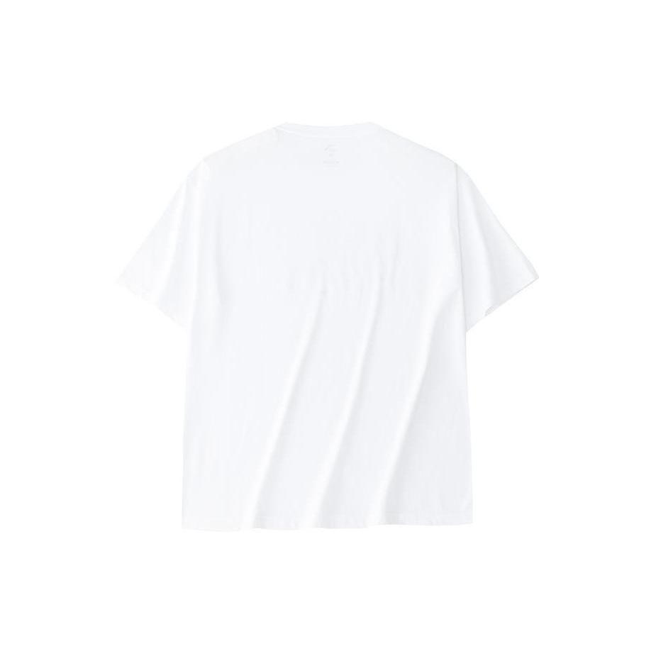 ANTA T Shirts Men's White Crew Neck Moderate Straight Fit 952428114-1