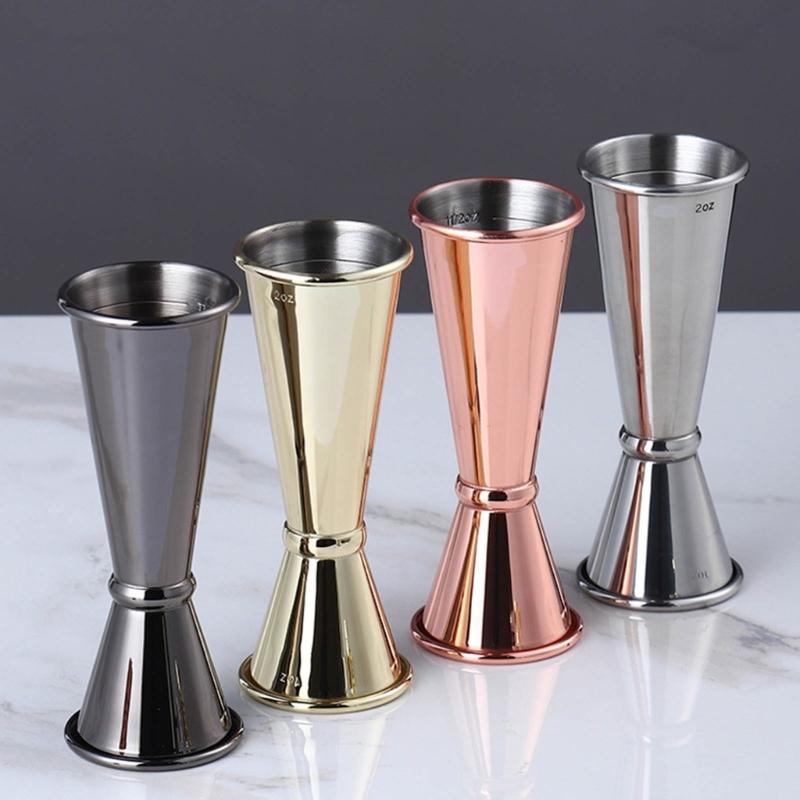 Cocktail Bar Stainless Steel Japanese Design Double-headed Spirit Measuring Cup for Home Bar Party Bar Accessories Club