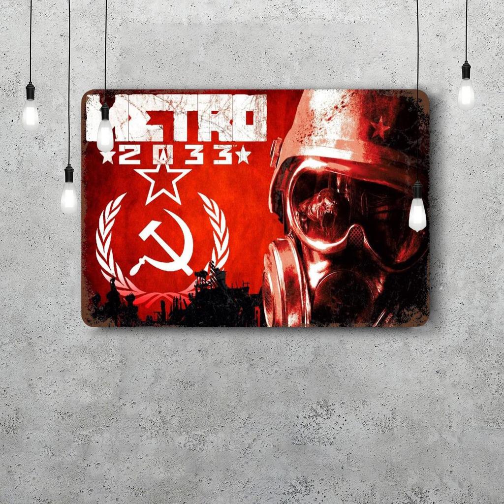 Metro 2033 Metal Signs Wall Decor Vintage Tin Signs Captain Metal Poster Decor for Bar Pub Club Wall Decoration