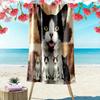 Cute Cat 3D Print Beach Towel, Large Soft Quick Dry Towel for Beach Camping Swimming