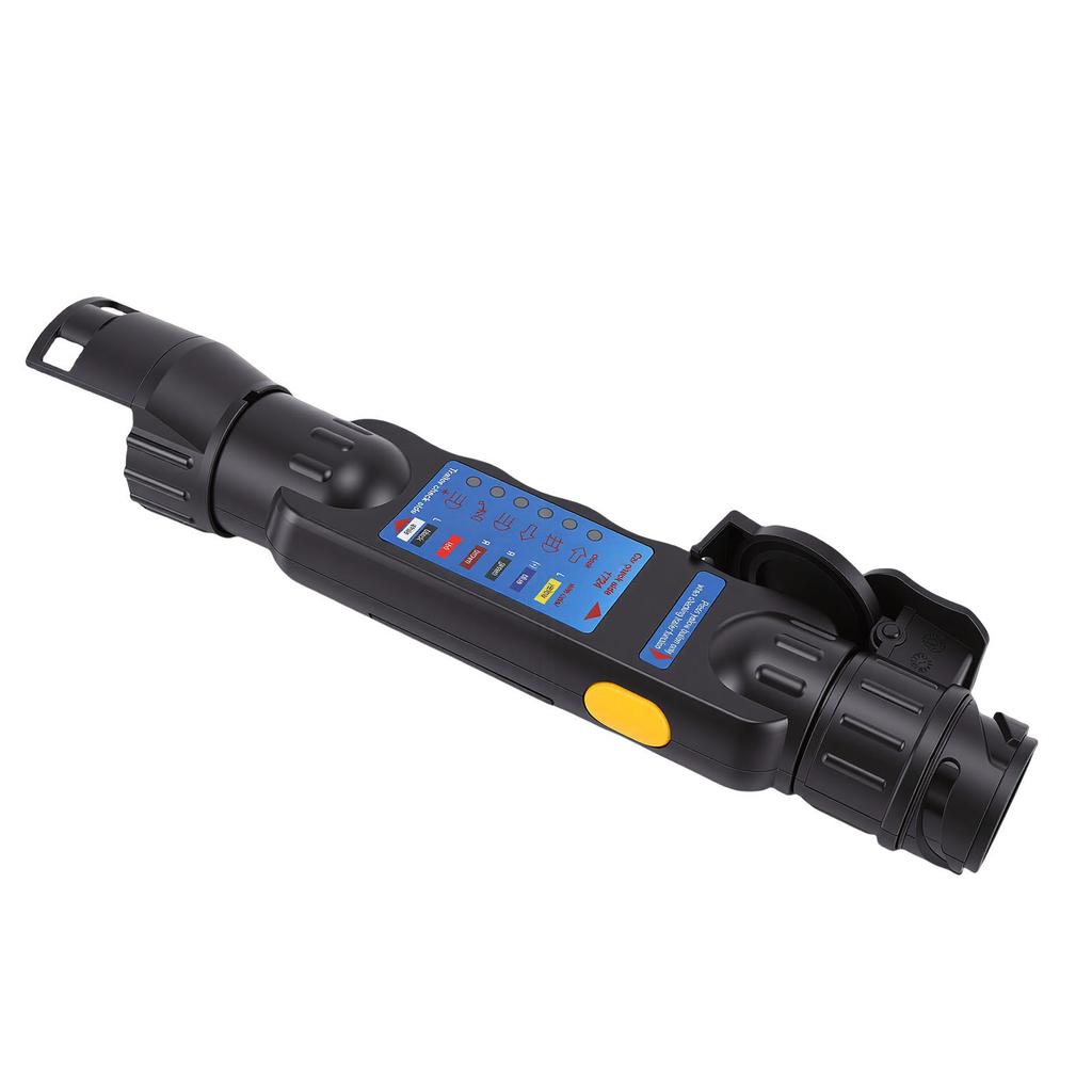2 In 1 Trailer Connector Tester 7 Pin Plug Socket Light Circuit Adapter Combination with LED Indicator