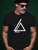Abstraktes Dreieck Trendige Streetwear Sommer Lässig Rund N...