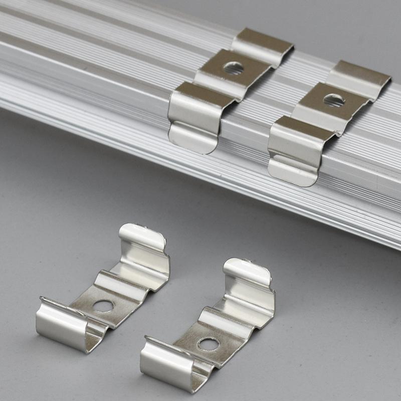 Clips de fixare tub lampă T4 T5 T8 Lumină bară LED rigidă Oțel inoxidabil Montaj Cataramă Lampă fluorescentă Profil aluminiu Dispozitiv de fixare