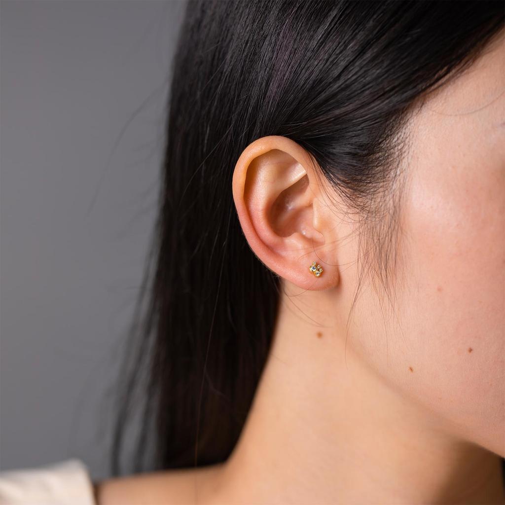 ANDYWEN Srebro próby 925 1 para małych, lekkich, luksusowych kolczyków sztyftowych dla kobiet 2023 wykwintna, delikatna biżuteria