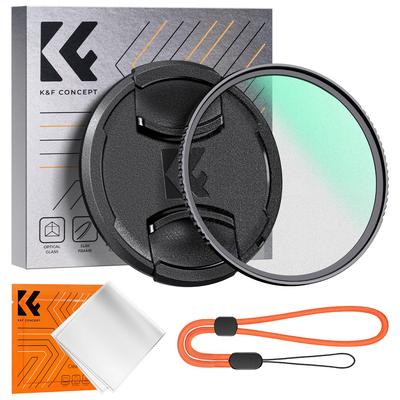 Konzept 55mm Black Mist Soft Objektivdeckel 1 Reinigungstuch Kontrast Weiche Wiedergabe Nano Luftfahrtaluminium Dünn Ideal für Porträts K&F 1/8 Filter, Effekt,