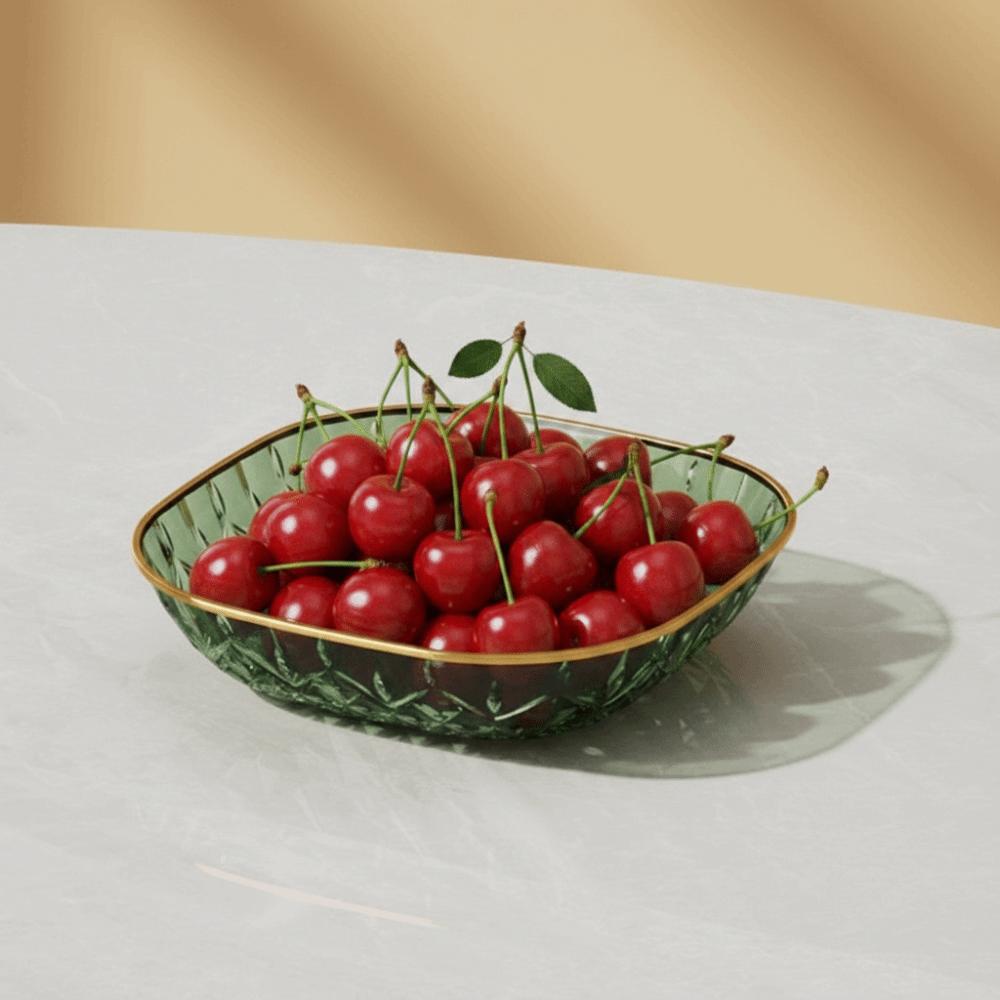 5PCS Square Snack Plate Transparent Dining Table Waste Dish Kitchen Tableware Appetizer Plate Party