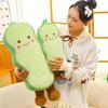 New Creative Long Pea Plush Toy Doll Throw Pillow Cute Large Long Doll Bed Cushion