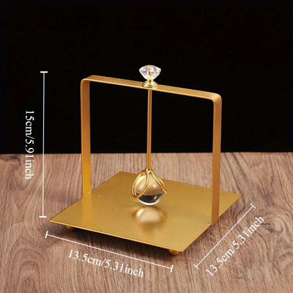 1PC Gold Square Napkin Holder with Crystal Accent Freestanding Tissue Box Organizer for Bathroom Home Decor Toilet Accessories