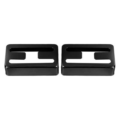 2 Stück Gitarren-Pickup-Abdeckung H-Loch Messing Hohe Härte E-Gitarre Doppelspulen-Pickup-Gehäuse Schwarz