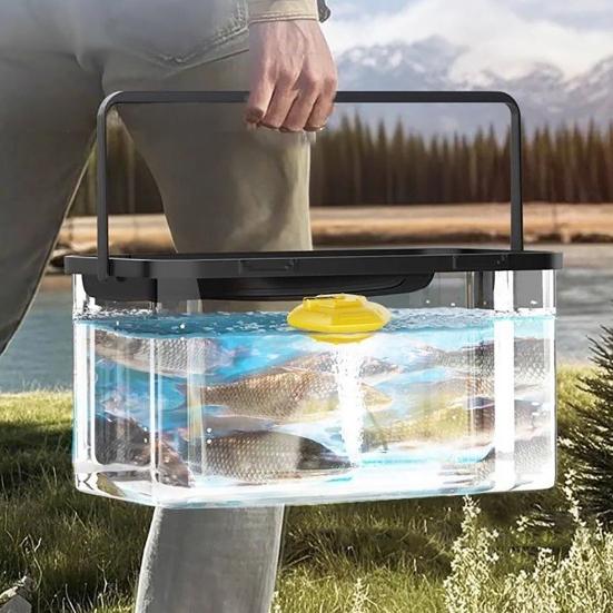 Floating Bait Bucket Aerator Rechargeable Portable Quiet Live Bait Bubbler IPX7 Waterproof Oxygen Pump for Fishing Minnow Buckets Fish Tank
